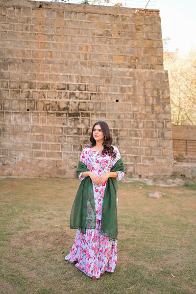 Essence - Printed Gharara Set