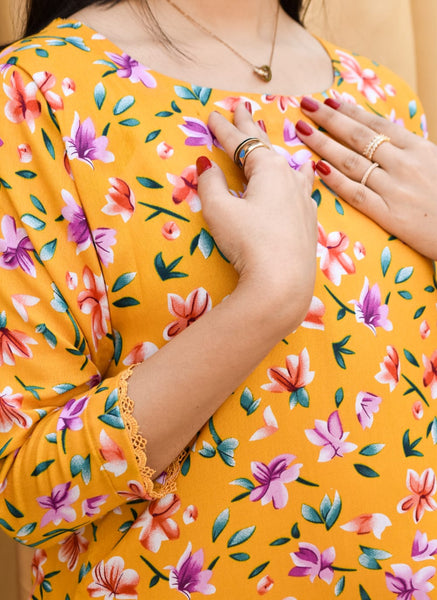 Zard 2Pc, Printed Gharara Set