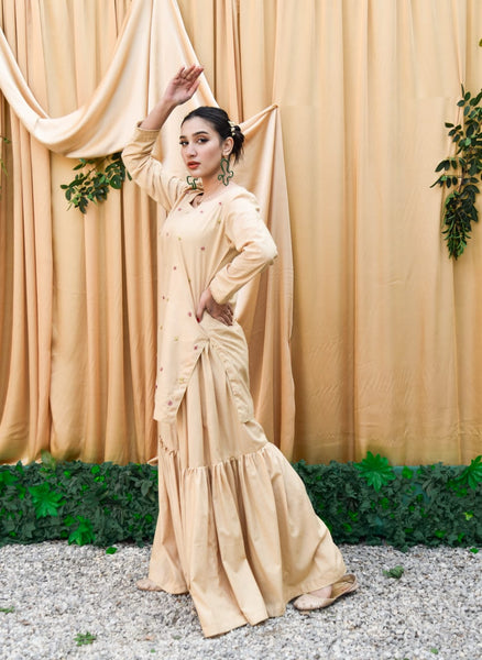 Jolene 2Pc, Embroidered Gharara Set