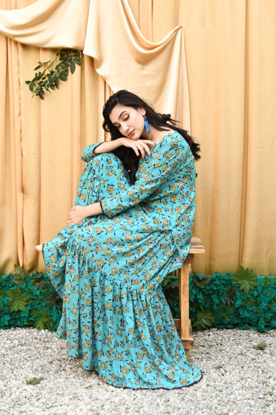 Sahil 2Pc, Printed Gharara Set