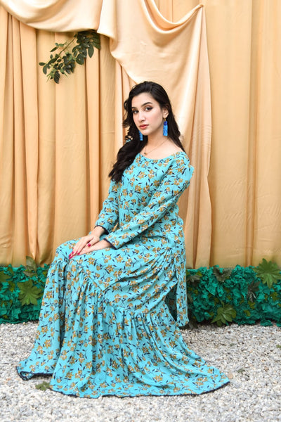 Sahil 2Pc, Printed Gharara Set