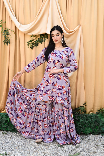 Whimsy 2Pc, Printed Gharara Set