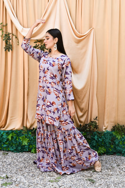 Whimsy 2Pc, Printed Gharara Set