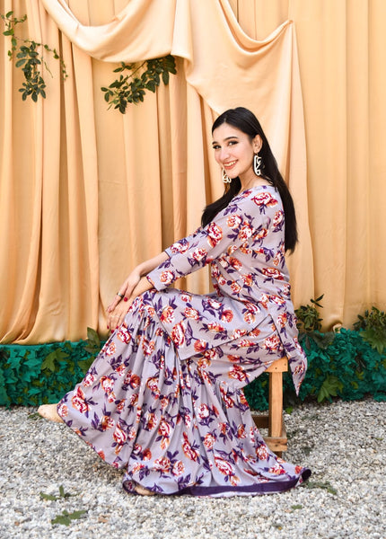 Whimsy 2Pc, Printed Gharara Set