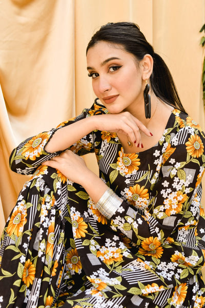 Ramsha 2Pc, Printed Gharara Set