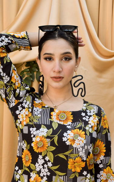 Ramsha 2Pc, Printed Gharara Set