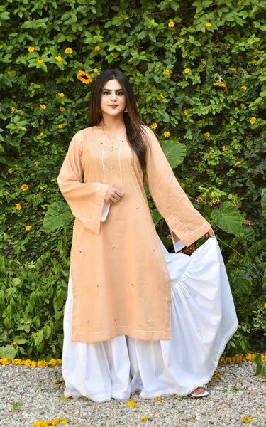 Sukaina, Embroidered Gharara Set