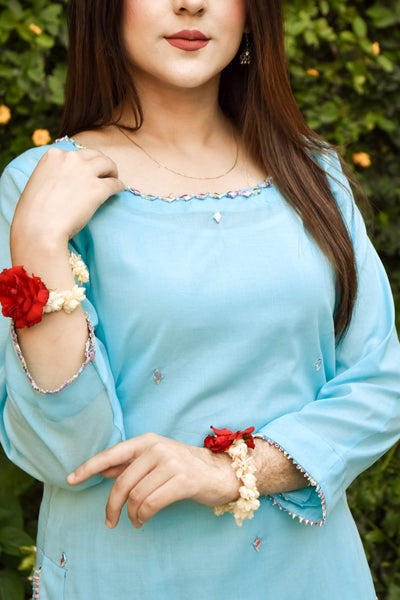 Barfi, Embroidered Gharara Set