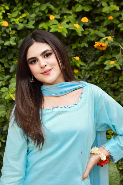 Barfi, Embroidered Gharara Set