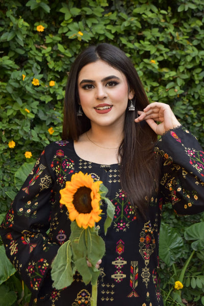 Laila 2Pc, Printed Dress