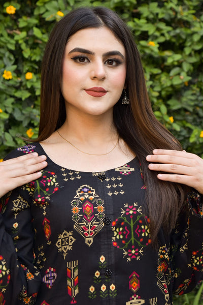 Laila 2Pc, Printed Dress