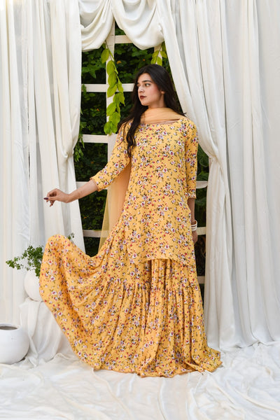Bumblebee, Printed Gharara Set