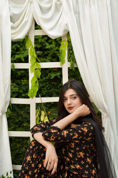 Rose, Printed Gharara Set