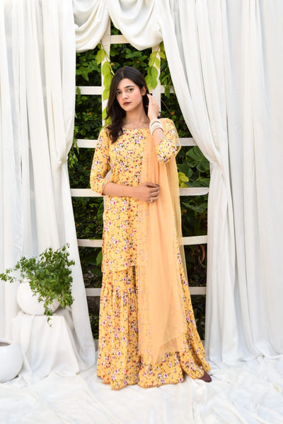 Bumblebee, Printed Gharara Set