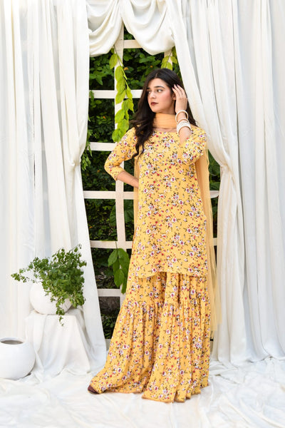 Bumblebee, Printed Gharara Set