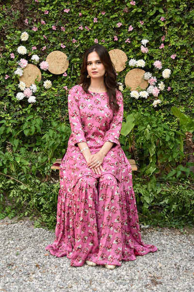 April 2Pc, Printed Gharara Set