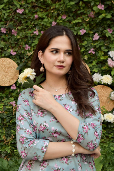 Palm 2Pc, Printed Gharara Set