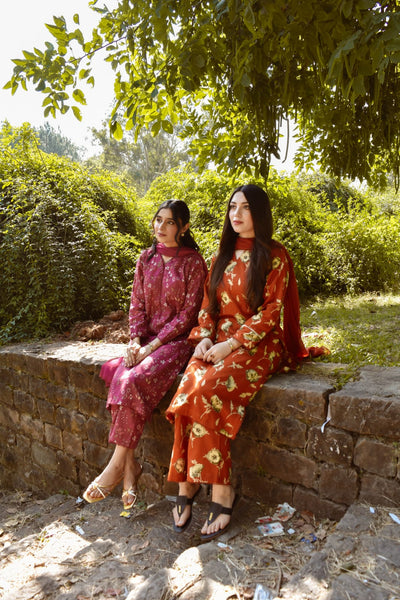 Deena, Printed Khaddar Dress.