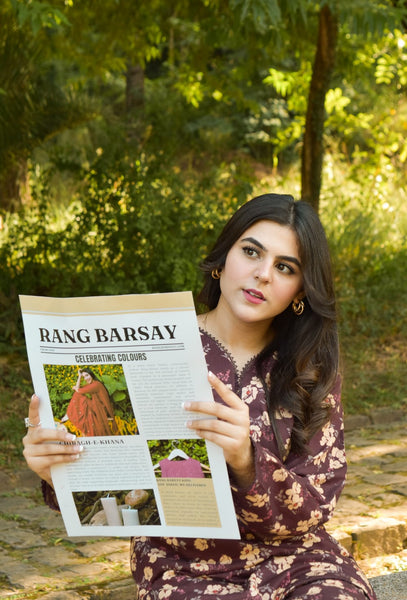 Aidah, Printed Khaddar Dress.