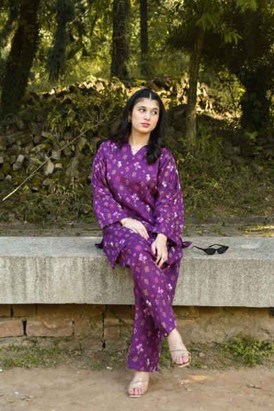 Mahnoor, Printed Khaddar Dress.