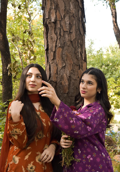 Mahnoor, Printed Khaddar Dress.