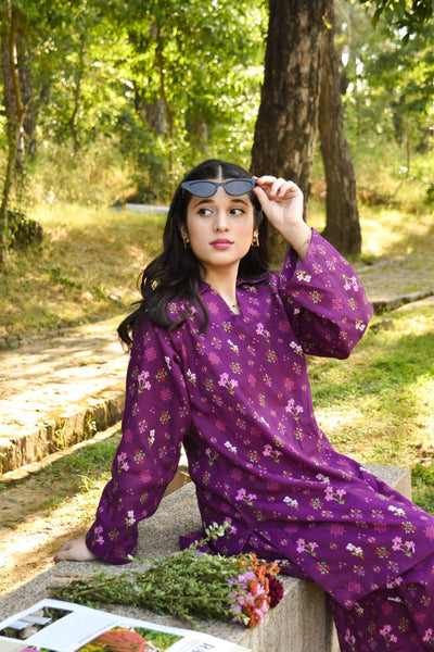 Mahnoor, Printed Khaddar Dress.