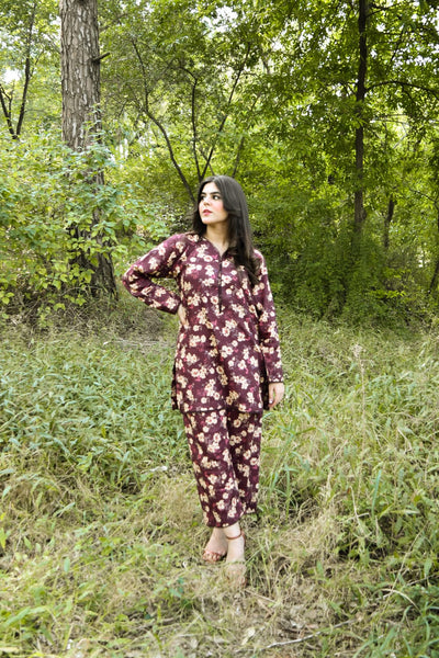 Aidah, Printed Khaddar Dress.
