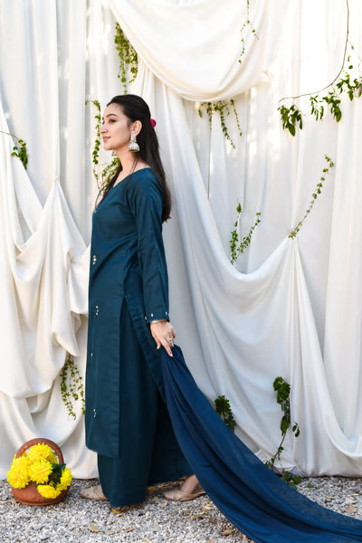 Zarminay, Embroidered Lawn Dress