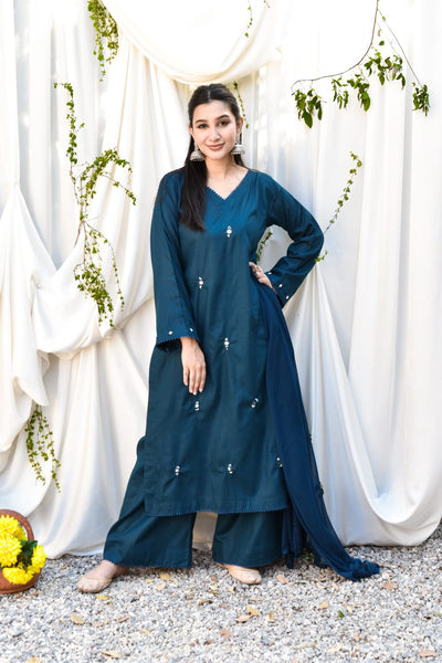 Zarminay, Embroidered Lawn Dress