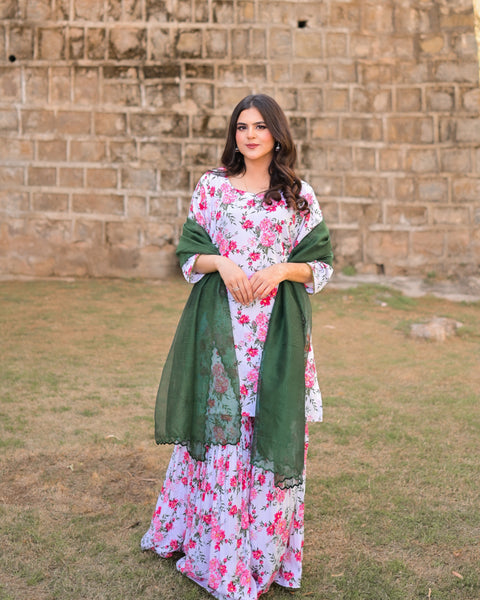 Essence - Printed Gharara Set