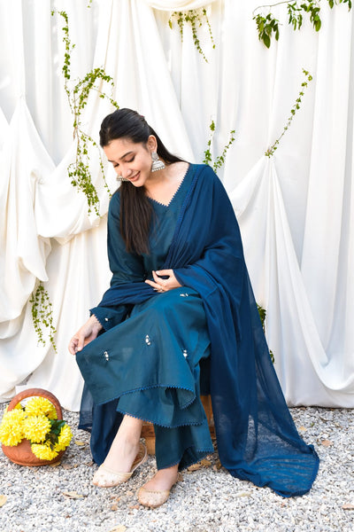 Zarminay, Embroidered Lawn Dress