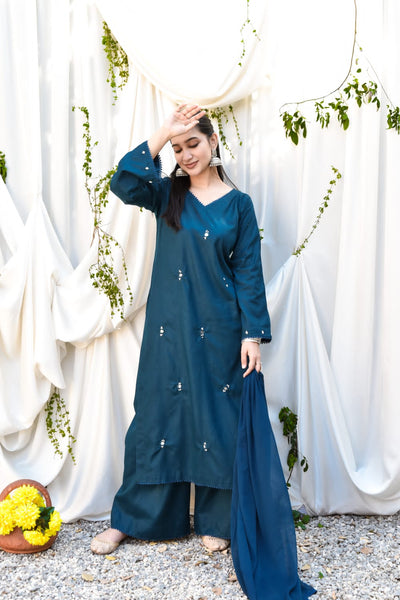 Zarminay, Embroidered Lawn Dress