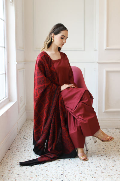 Cherry - Solid Winter Dress