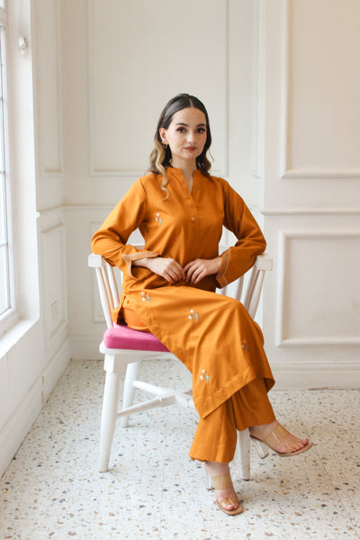 December 2Pc - Embroidered Winter Dress