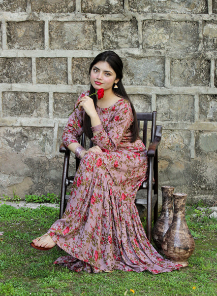 Mushk - Printed Gharara Set