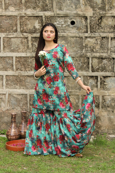 Umeed - Printed Gharara Set
