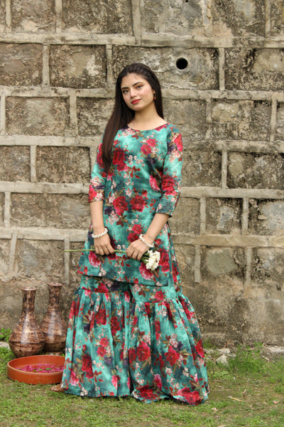 Umeed - Printed Gharara Set
