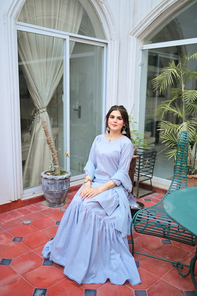 Mahrosh - Solid Gharara Set