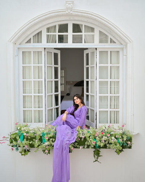 Aangan - Embroidered Farshi Shalwar Suit