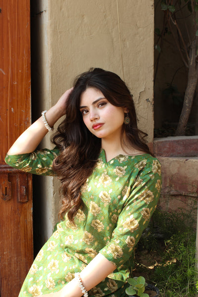 Daneen 2Pc - Printed Gharara Set