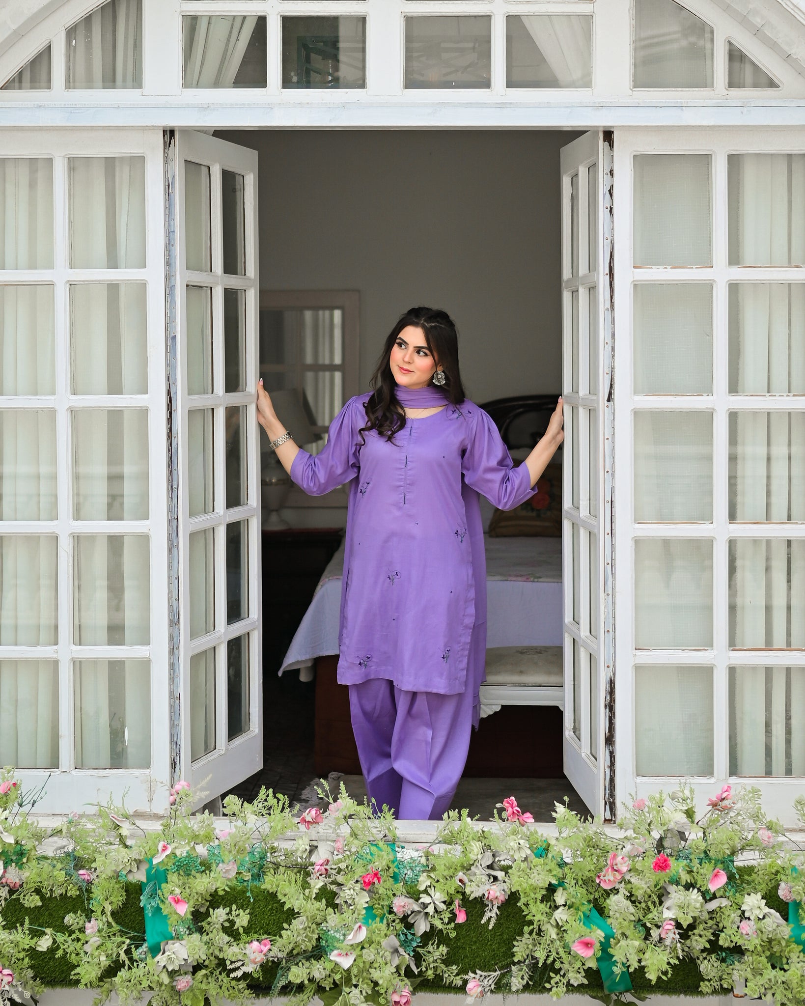 Aangan - Embroidered Farshi Shalwar Suit