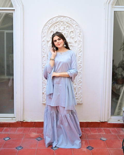 Mahrosh - Solid Gharara Set