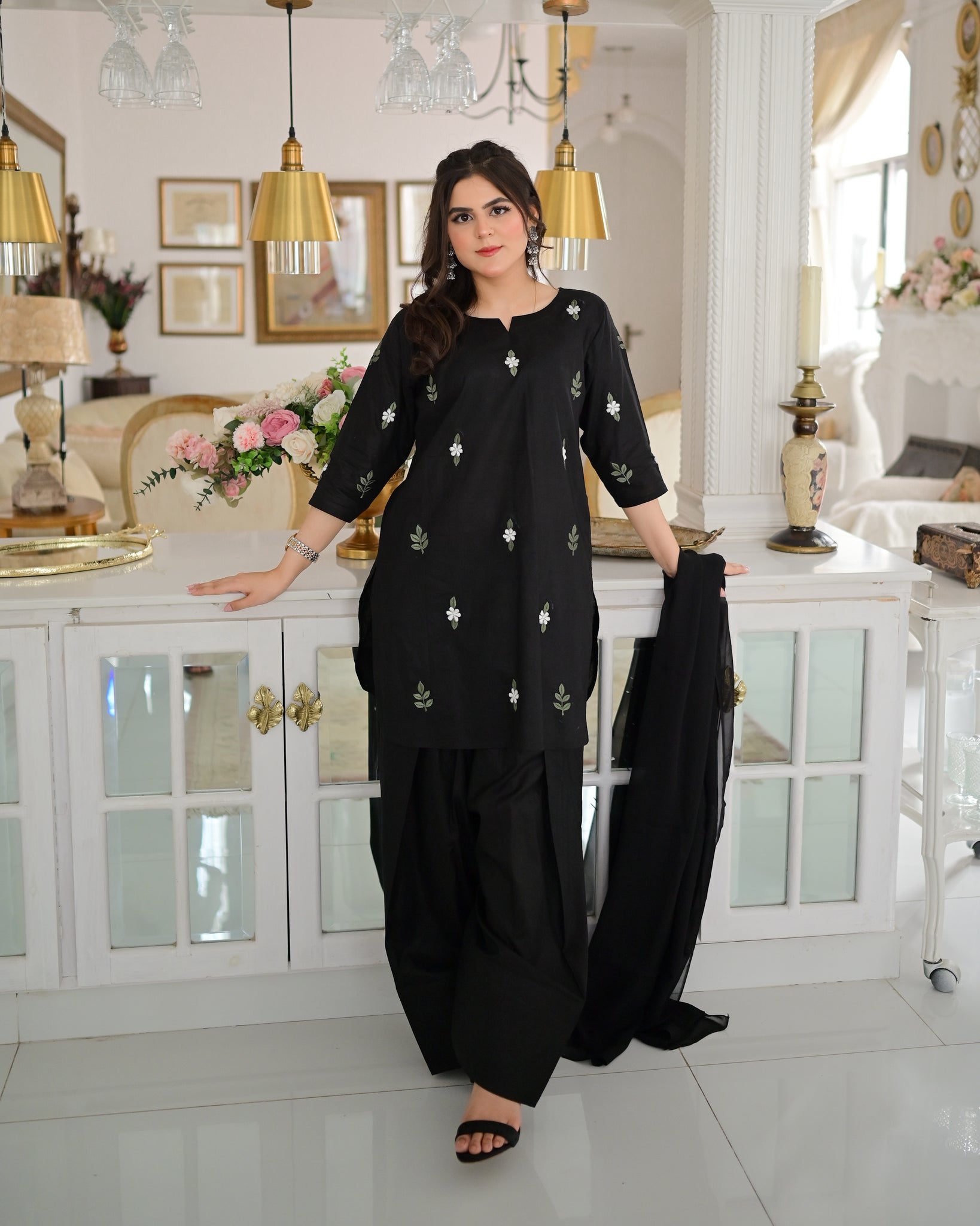 Anmol - Embroidered Farshi Shalwar Suit