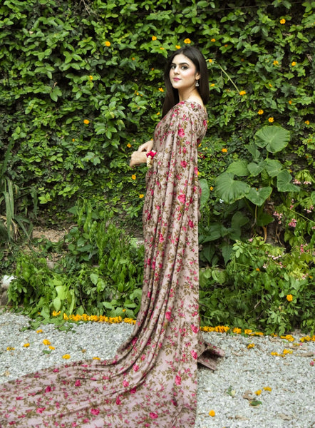 Mehrunissa 3Pc, Printed Saari