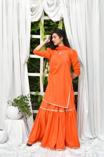 Pumpkin, Solid Gharara Set