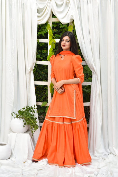 Pumpkin, Solid Gharara Set