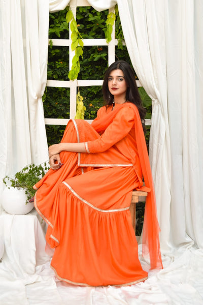 Pumpkin, Solid Gharara Set