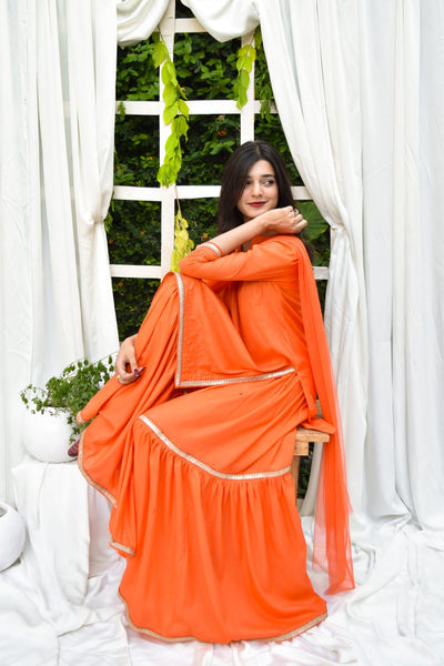 Pumpkin, Solid Gharara Set