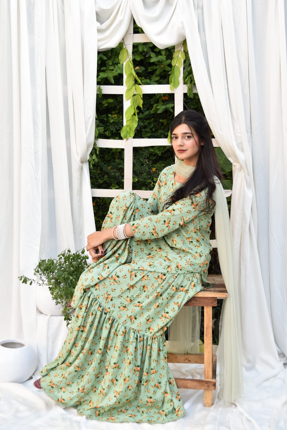 Mina, Printed Gharara Set