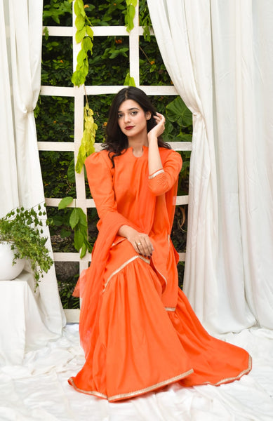 Pumpkin, Solid Gharara Set